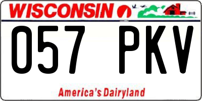 WI license plate 057PKV
