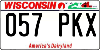 WI license plate 057PKX