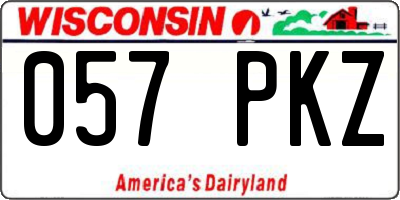 WI license plate 057PKZ
