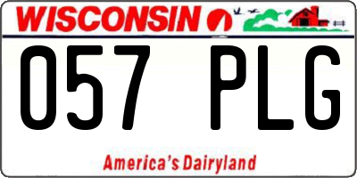 WI license plate 057PLG