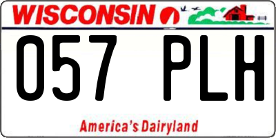 WI license plate 057PLH
