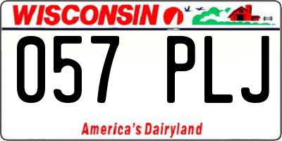 WI license plate 057PLJ