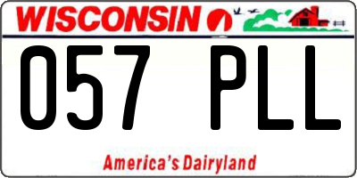 WI license plate 057PLL
