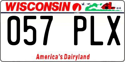 WI license plate 057PLX