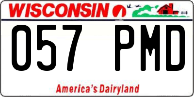 WI license plate 057PMD