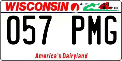 WI license plate 057PMG