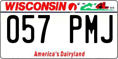 WI license plate 057PMJ