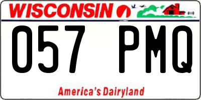 WI license plate 057PMQ