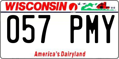 WI license plate 057PMY