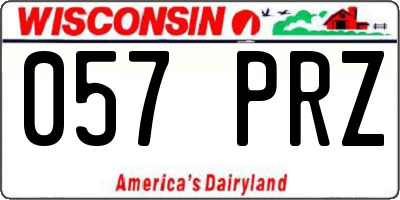WI license plate 057PRZ