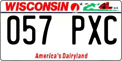 WI license plate 057PXC