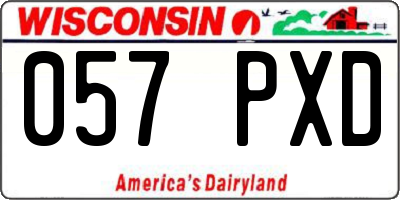 WI license plate 057PXD