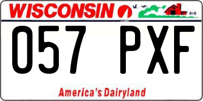 WI license plate 057PXF