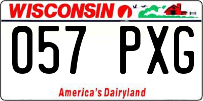 WI license plate 057PXG