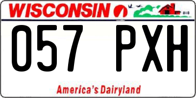 WI license plate 057PXH