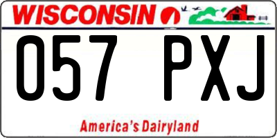 WI license plate 057PXJ