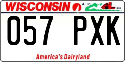 WI license plate 057PXK