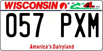 WI license plate 057PXM