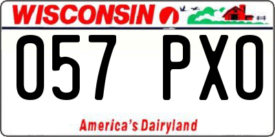 WI license plate 057PXO