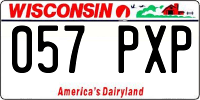 WI license plate 057PXP