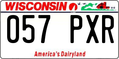 WI license plate 057PXR
