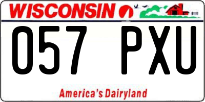 WI license plate 057PXU