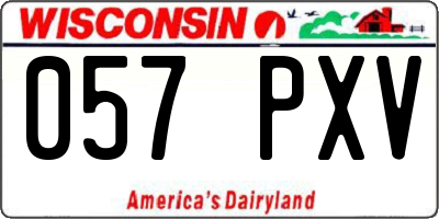 WI license plate 057PXV