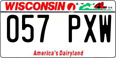 WI license plate 057PXW