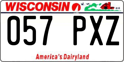 WI license plate 057PXZ