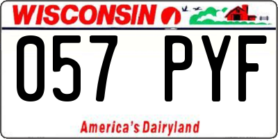 WI license plate 057PYF