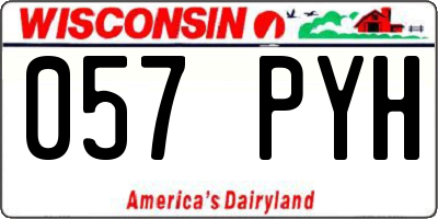 WI license plate 057PYH
