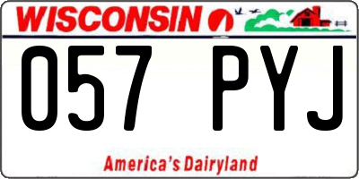 WI license plate 057PYJ