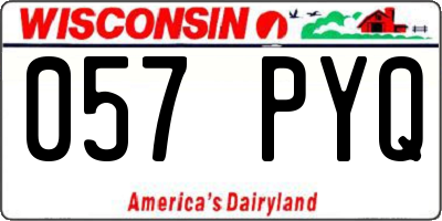 WI license plate 057PYQ