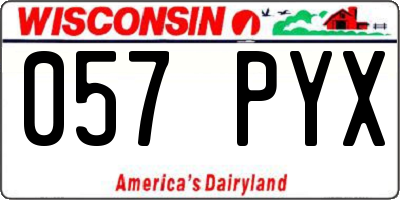 WI license plate 057PYX