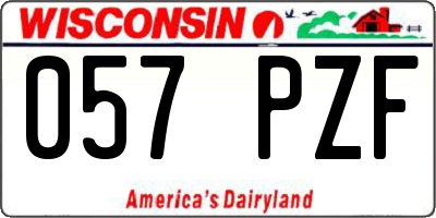 WI license plate 057PZF