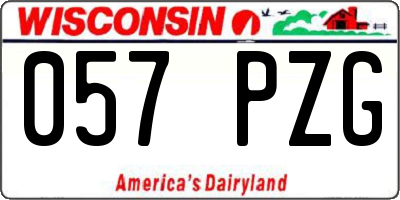 WI license plate 057PZG