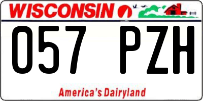 WI license plate 057PZH