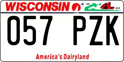 WI license plate 057PZK