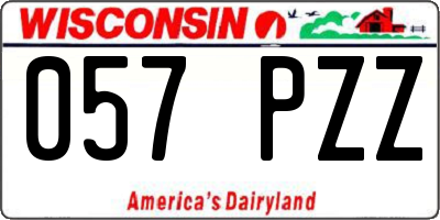 WI license plate 057PZZ