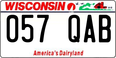 WI license plate 057QAB