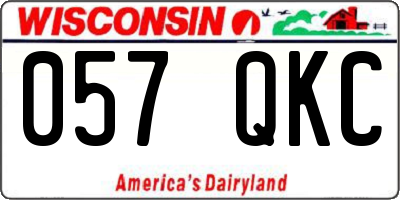 WI license plate 057QKC