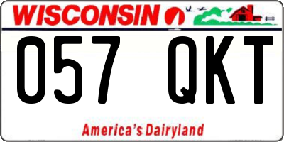 WI license plate 057QKT