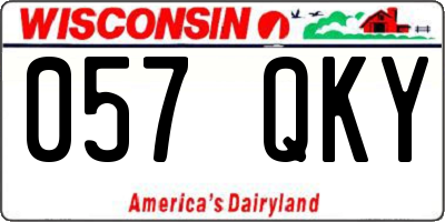 WI license plate 057QKY