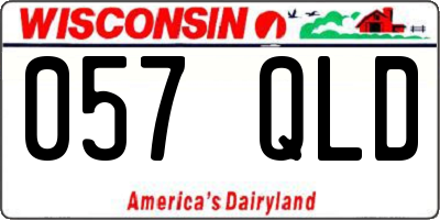 WI license plate 057QLD