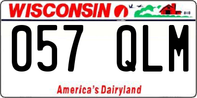WI license plate 057QLM