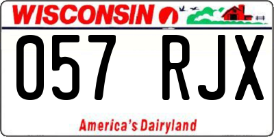WI license plate 057RJX