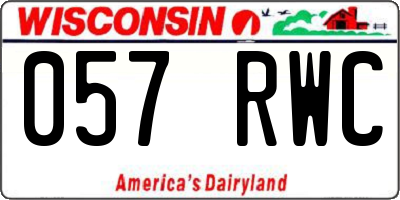 WI license plate 057RWC