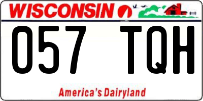 WI license plate 057TQH