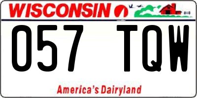 WI license plate 057TQW