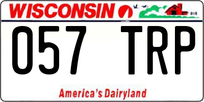 WI license plate 057TRP